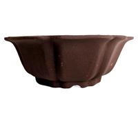 Pot en céramique non émaillé pour bonsaï - Modèle 5, 18 cm
