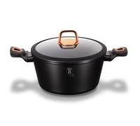 Berlinger Haus, Casserole avec couvercle, 20 cm, collection Black Rose, Revêtement en marbre antiadhésif à 3 couches, Poignée ergonomique, Tous types de plaques de cuisson,