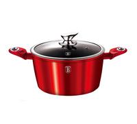 BerlingerHaus Casserole 24 cm avec couvercle – Revêtement marbre 3 couches antiadhésif