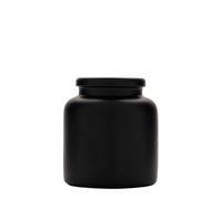 Pot en grès 270 ml, céramique, noir, ouverture : couvercle à emboîtement