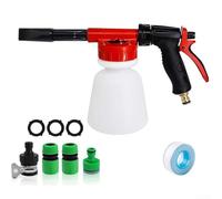 Pot en mousse haute pression pour lavage de voiture avec buse de pulvérisation réglable | Bouilloire en mousse de grande capacité pour tuyau d'arrosage | Nettoyage extérieur | Arrosage des plantes |