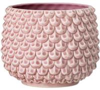 Pot en pierre vintage de forme ovale, couleur rose, au charme antique
