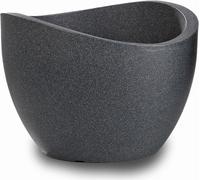 Pot en plastique de forme ronde, imitation granit, diamètre 40 cm, capacité de 19 litres, adapté pour une utilisation intérieure et extérieure