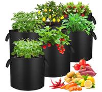 Pot en plastique rond, noir, d'une capacité de 11 litres, fabriqué en polypropylène