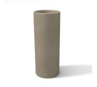 POT EN RÉSINE HAUT 90 CM MODERNE JARDIN INTÉRIEUR BLANC TOURTERELLE BRONZE