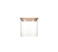 Boîte De Conservation Carrée - En Verre Et Bambou 800ml - Pebbly