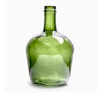 Pot en Verre Damajuana Artisanal 4L Lisa - Bouteille en Verre Style méditerranéen pour décoration de Maison comme Vase ou Vase (Vert Olive)