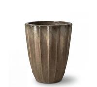 Pot grande taille d'extérieur HUGO 30x39cm bronze sablé, fait main en terre cuite émaillée, résistant au gel