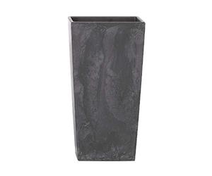 Pot haut 16,3 L Prosperplast Urbi Square Pot en plastique à effet AVEC réservoir en couleur Anthracite, 42 (H) x 22 (L) x 22 (P) cms