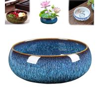 Pot Hydroponique,Pot De Fleur Ceramique,Plantes D'IntéRieur,Fleurs Vasque RéCipient Hydroponique Non Poreux De Grand Calibreavec GlaçUre Fluide, Applicable Aux Plantes Succulentes En Hydroponie (A)
