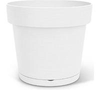 Pot jardinière ronde GARDEN ID GLAMOUR + RESERVE 50 cm 47 L blanc Blanc