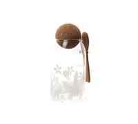 Pot Luisa avec bouchon et cuillère 29 cm - - Transparent - Verre