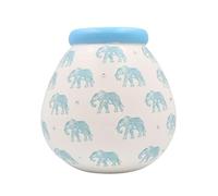 Pot of Dreams Tirelire en céramique fabriquée à la Main en Forme d'éléphant Bleu - Cadeau décoratif Parfait pour Le Salon et la Chambre à Coucher