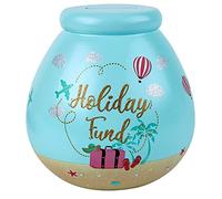 Pot of Dreams Tirelire en céramique Peinte à la Main | Eco et Recyclable avec Message | Cadeau décoratif pour Vacances en Famille