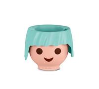 Lechuza Jardinière OJO pour enfants, système d'arrosage, design PLAYMOBIL, aquamarine Ø21×15,8 cm