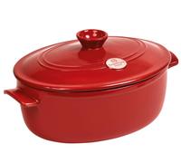 Pot ovale avec un couvercle DANS 6 je suis rouge Bourgogne Emile Henry