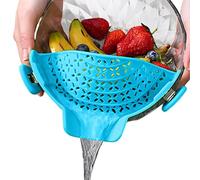 Pot Passoire Clip Sur Silicone,Filtre à clip universel en silicone pour passoire - Passoire à clipser résistante à la chaleur passoire de cuisine à clipser pour pâtes spaghetti viande Gimocool