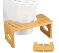 Pot pliable en bambou pour adultes et enfants - Tabouret de toilette antidérapant pour salle de bain - Portable et peu encombrant