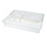 Pot Porte-Couverts - Range Ustensiles - Doublure Tiroir Double Rangée 1392 Blanc Plast Team
