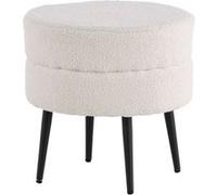 Paris prix Pouf design bouclette - Blanc