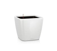 Lechuza - Pot de Fleurs d'Interieur - Premium Quadro Ls - Réserve d'Eau Intégrée - Coloris Blanc - 28 x 28 x 26 cm