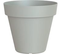 Pot rond en plastique, 50 cm, gris clair, grand format
