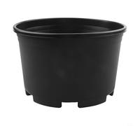 Pot rond moderne en plastique avec trous de drainage, grande taille, 30 cm, léger, convient pour l'intérieur et l'extérieur, noir, pour les plantes grasses, bonsaï et amateurs de floriculture.