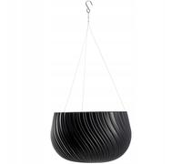 KADAX Pot Suspendu Avec Chaîne et Crochet, Pour Plantes Grimpantes, Cache-Pot Avec Insert, Protection Intérieur et Extérieur (∅ 32 cm, Anthracite)