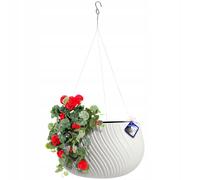 KADAX Pot Suspendu Suspendu Suspendu avec chaîne et Crochet, Pot de Fleurs Suspendu pour Plantes grimpantes, Cache-Pot avec Insert,(? 32 cm, Blanc)