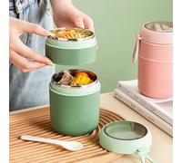 Pot thermique alimentaire de 530ml/710ml, tasse à soupe isolée, conteneurs Thermos, boîte à déjeuner en acier inoxydable, garde au chaud pour les écoliers Green530ml