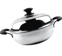 Pot vapeur en acier inoxydable Professionnel haute efficacité épaissi monocouche de cuisson pour cuisinière à induction 28 cm/11,0 pouces
