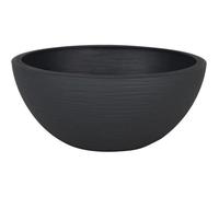 Pot vasque Ø 25 cm - EDA - Graphit Up - 3,3 L - Intérieur/ Extérieur - Décor Graphique - Ø 24,5 x H. 10,5 cm - Gris Anthracite