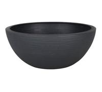 Pot vasque Ø 30 cm - EDA - Graphit Up - 5,5 L - Intérieur/ Extérieur - Décor Graphique - Ø 29,5 x H. 12 cm - Gris anthracite