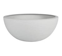 Pot vasque Ø 40 cm - EDA - Graphit Up - 14,9 L - Intérieur/ Extérieur - Décor Graphique - Ø 40 x H. 16,5 cm - Blanc Cérusé