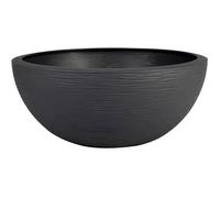 Pot vasque Ø 40 cm - EDA - Graphit Up - 14,9 L - Intérieur/ Extérieur - Décor Graphique - Ø 40 x H. 16,5 cm - Gris Anthracite