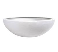 Pot vasque Ø 59 cm - EDA - Graphit UP - 39 L - Intérieur/ Extérieur - Décor Graphique - Ø 59 x H. 21 cm - Blanc cérusé