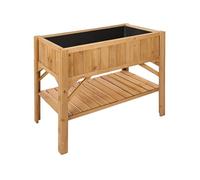Potager sur pied avec étagère de rangement 119 x 57 x 90 cm - marron