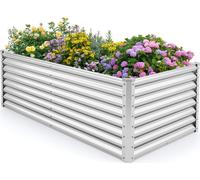 Potager surélevé en métal, 180 x 95 x 60 cm, base ouverte