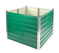 Lit surélevé en métal Rosendaal 99x99x80 cm vert