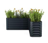 Potager surélevé High Grow | 2 niveaux | résistant aux intempéries | inoxydable | robuste | 742 L