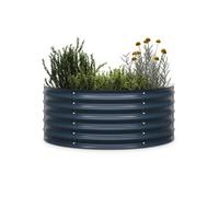 Blumfeldt Jardinière surélevée High Grow Demi-Cercle – 200 L, acier Galvalume antirouille & gel 43cm
