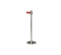 Poteau à corde rétractable 2,10m rouge avec socle