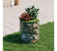 vidaXL Poteau à Gabion Circulaire Panier de Gabion Jardinière de Jardin Bac Plantes Terrasse d'Extérieur Acier Galvanisé 152015