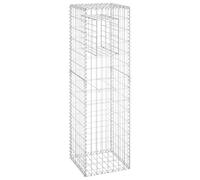 Poteau à panier de gabion 40x40x140 cm Fer