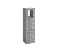 vidaXL Poteau à panier de gabion - Argenté