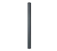 Poteau aluminium pour portail et portillon à sceller universel chapeau inclus H2.36 m Gris