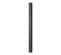 Gardenode Easy Clôture Poteau Aluminium à sceller Universel pour Portail et portillon Chapeau Inclus H2.36 m Noir