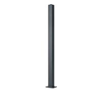 Poteau aluminium pour portail et portillon sur platine universel chapeau inclus H1.86 m Gris