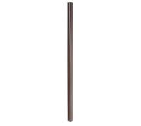 Poteau Aluminium Sarthe-Wpc Clôture, Poteau Pilier, Système Enfichable 240cm, Brun Marron