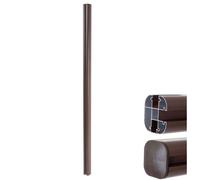 Poteau Aluminium Sarthe-Wpc Clôture, Poteau Pilier, Système Enfichable 240cm, Brun Marron